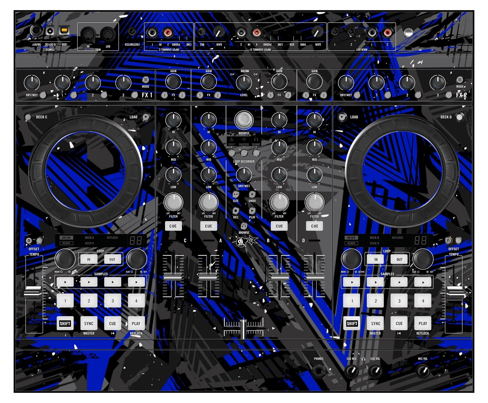 Native Instruments S4 MK1 Skin Ridge Blue