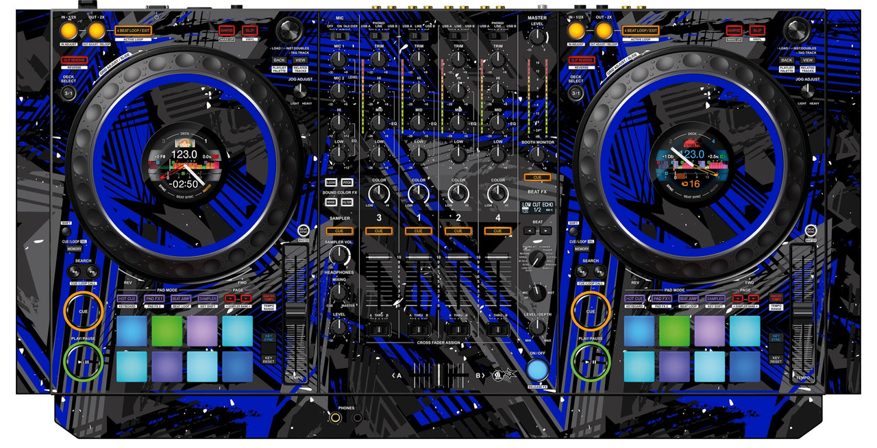 Pioneer DJ DDJ 1000 Skin Ridge Blue