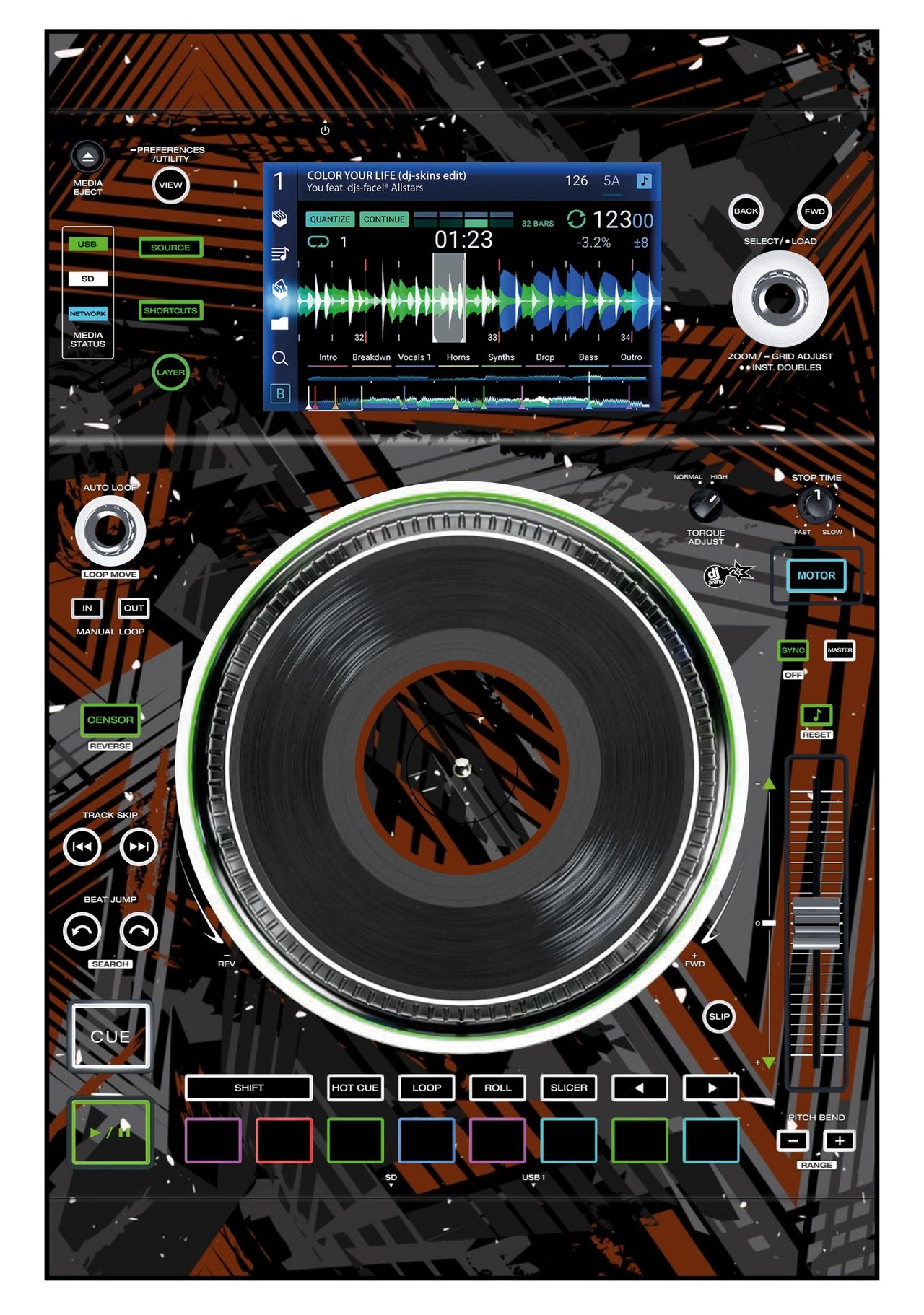 Denon DJ SC 5000 M Skin Ridge Brown