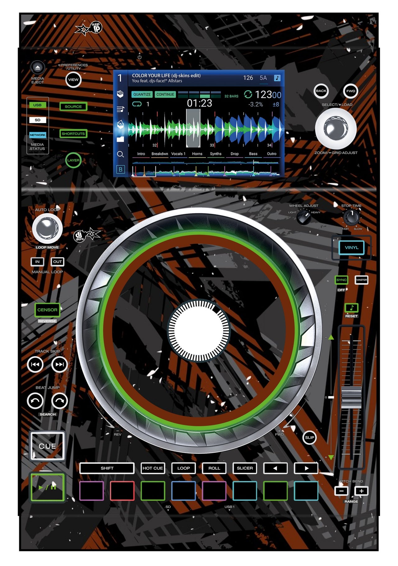 Denon DJ SC 5000 Skin Ridge Brown