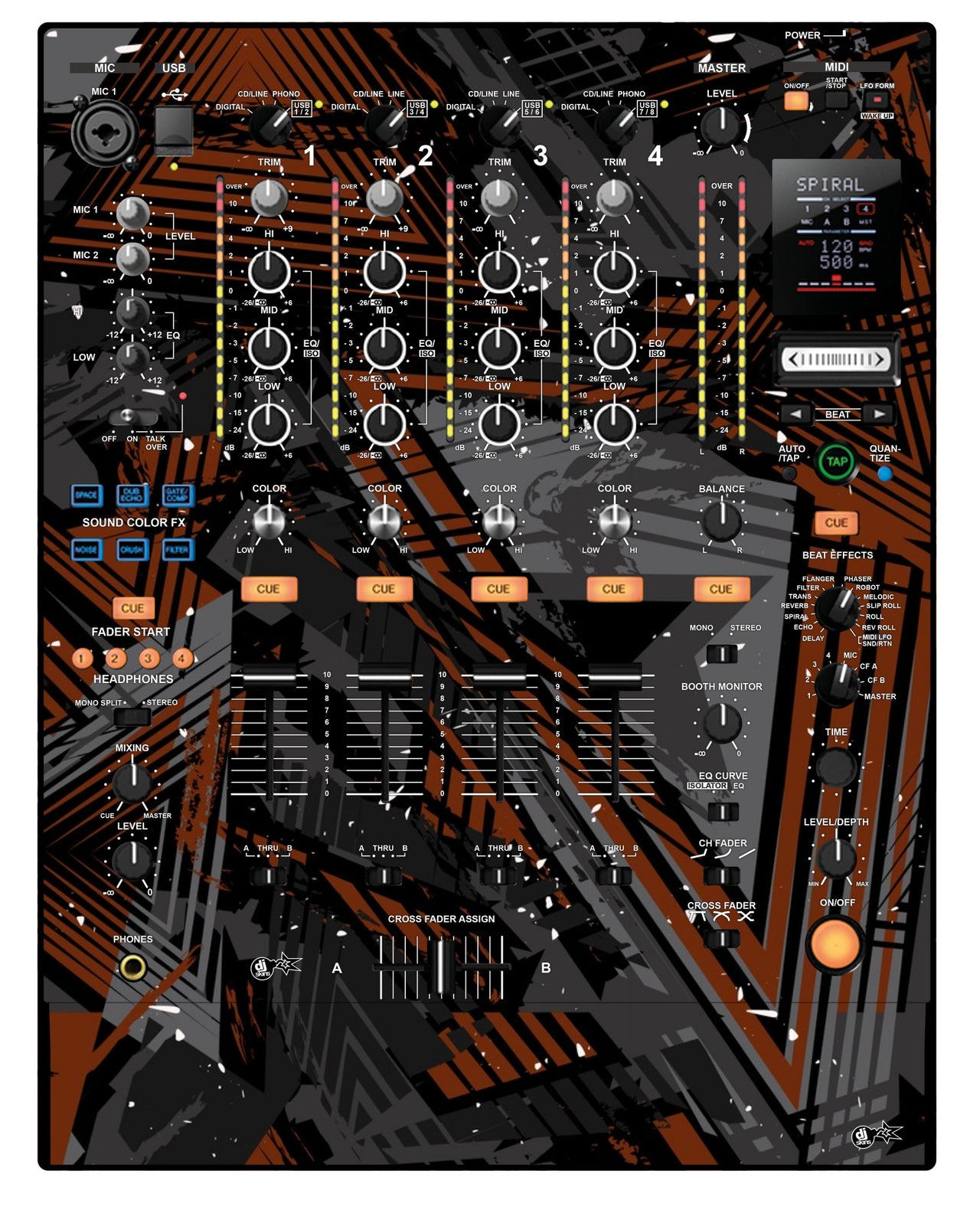 Pioneer DJ DJM 900 NEXUS Skin Ridge Brown