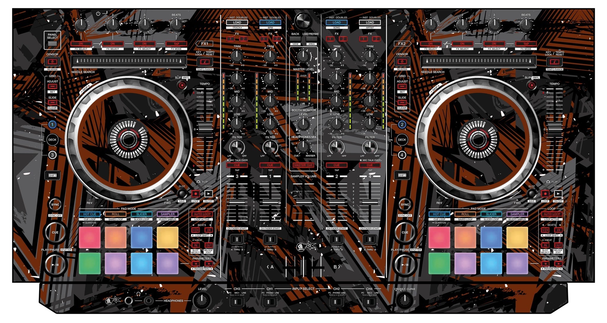 Pioneer DJ DDJ SX 2 Skin Ridge Brown