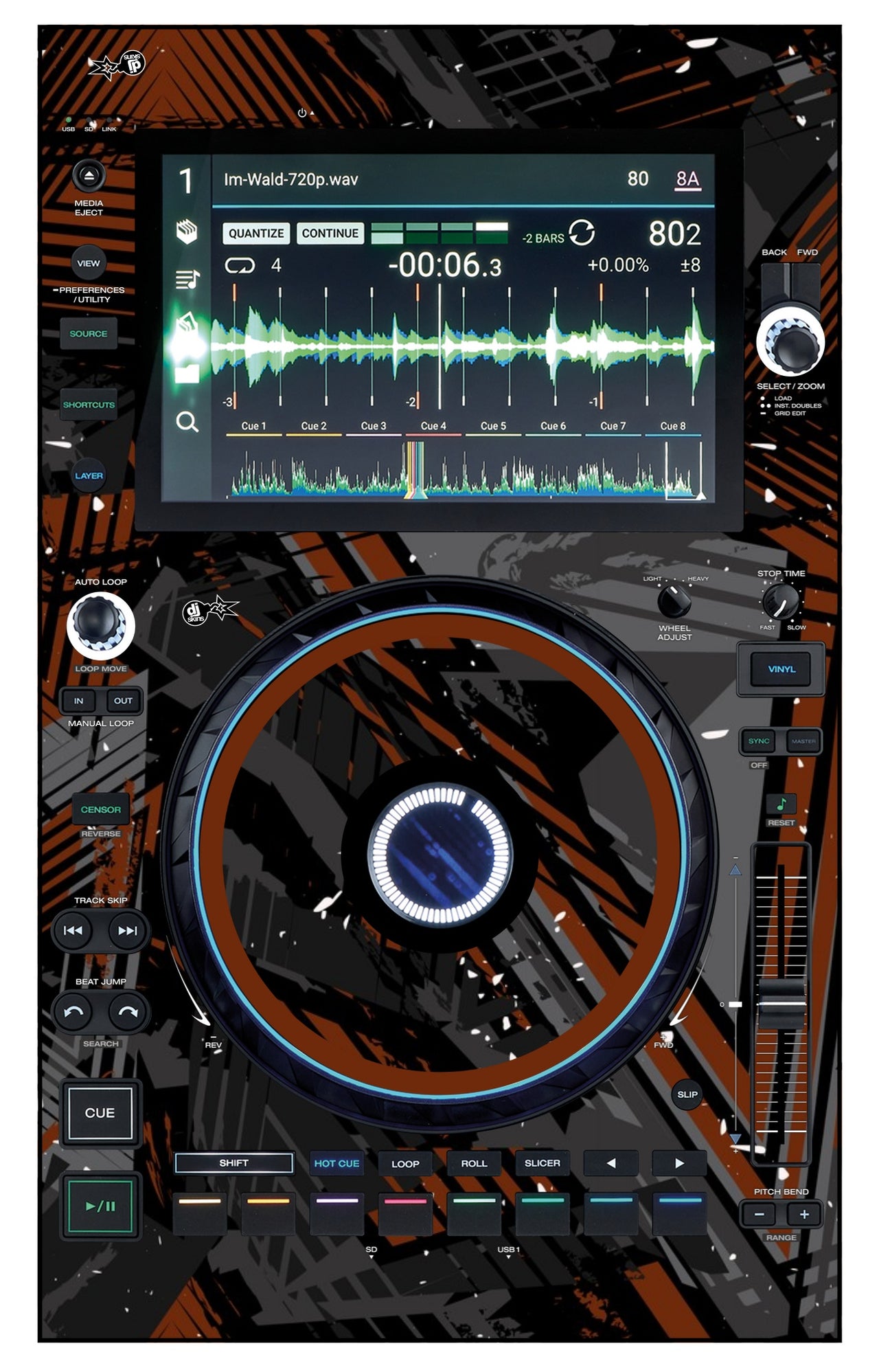 Denon DJ SC 6000 Skin Ridge Brown