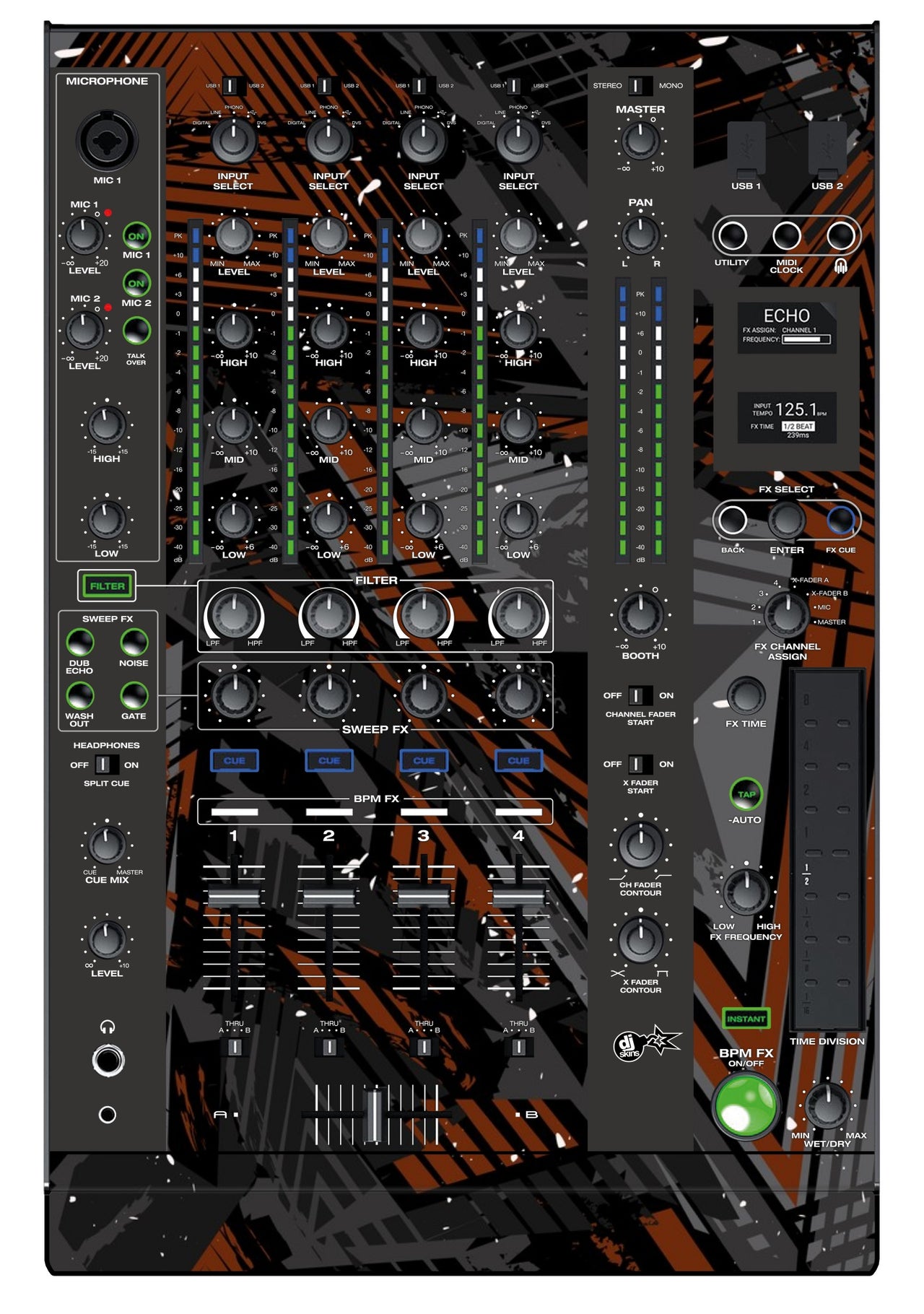 Denon DJ X 1800 Skin Ridge Brown