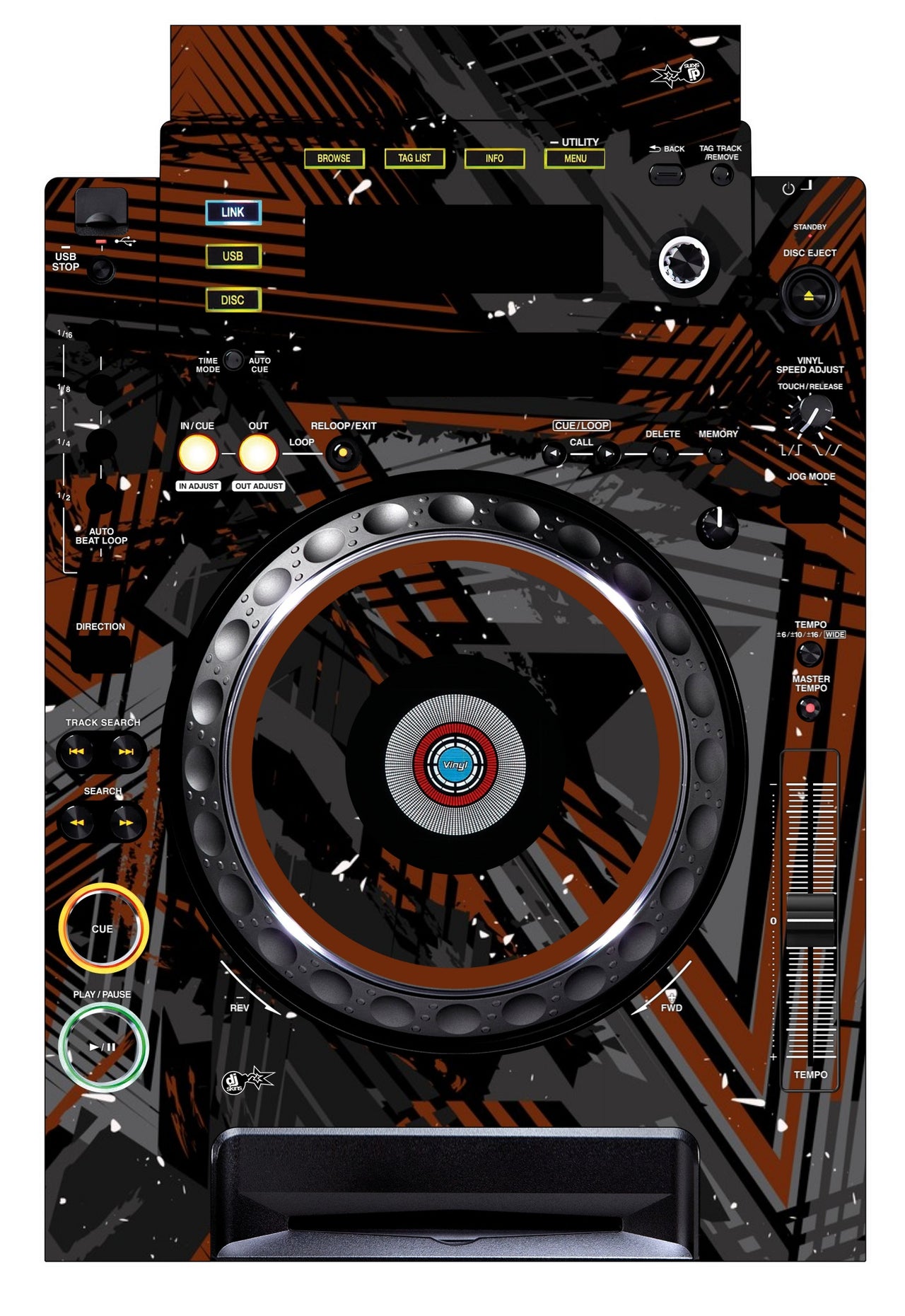 Pioneer DJ CDJ 900 Skin Ridge Brown