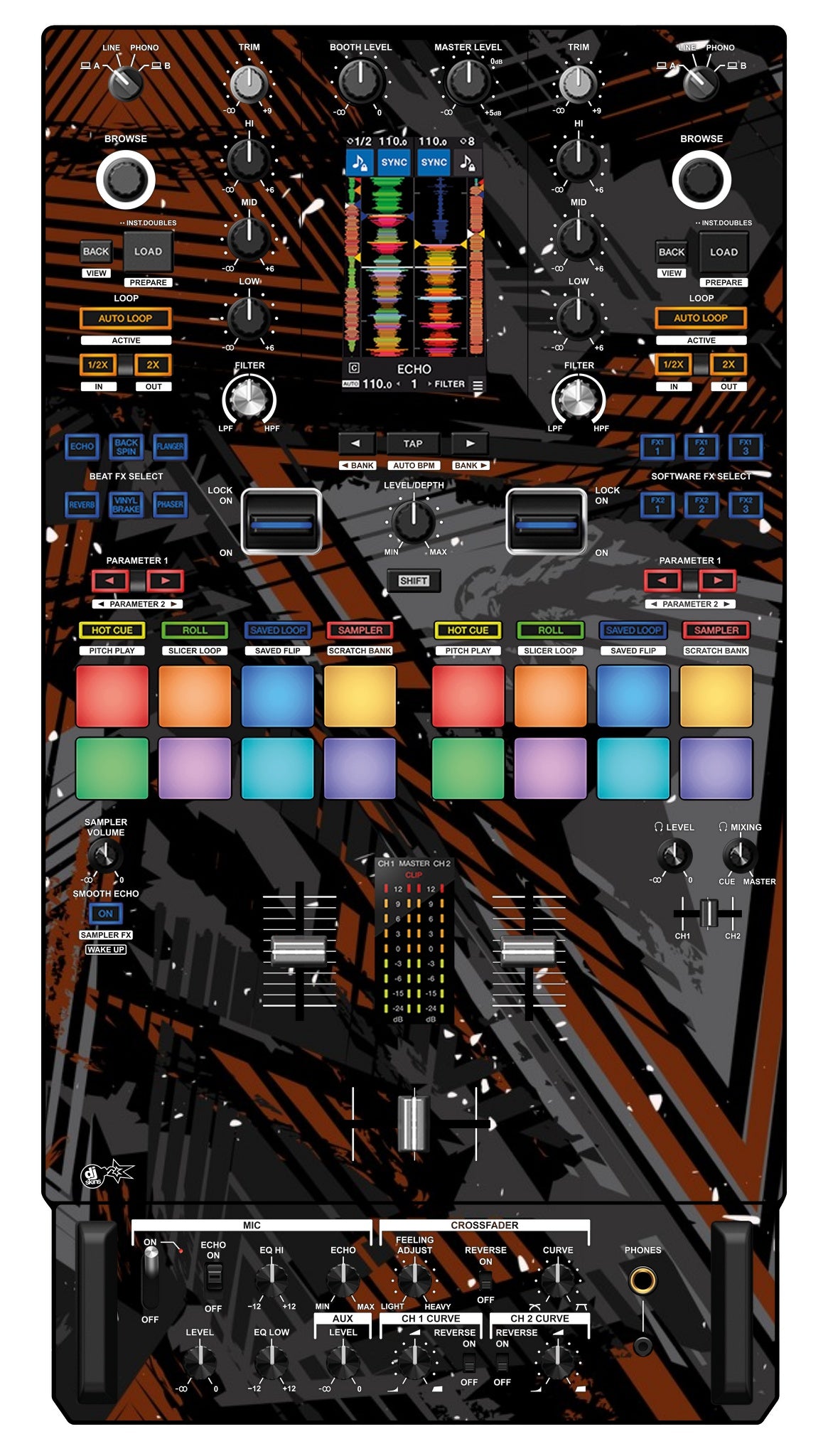 Pioneer DJ DJM S11 Skin Ridge Brown