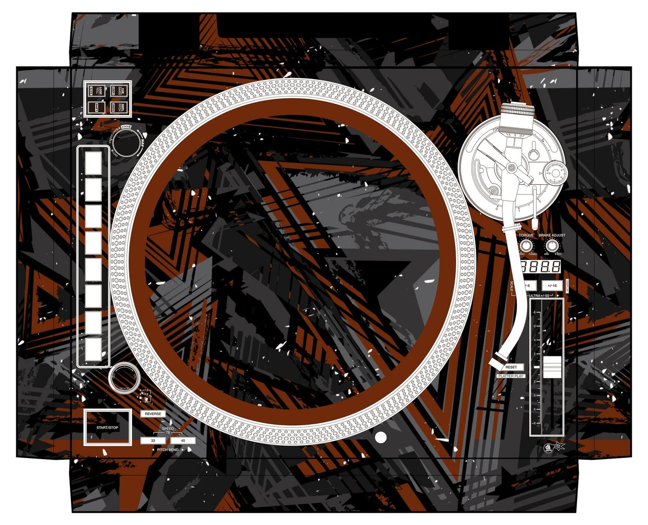 Reloop RP 8000 MK2 Skin Ridge Brown