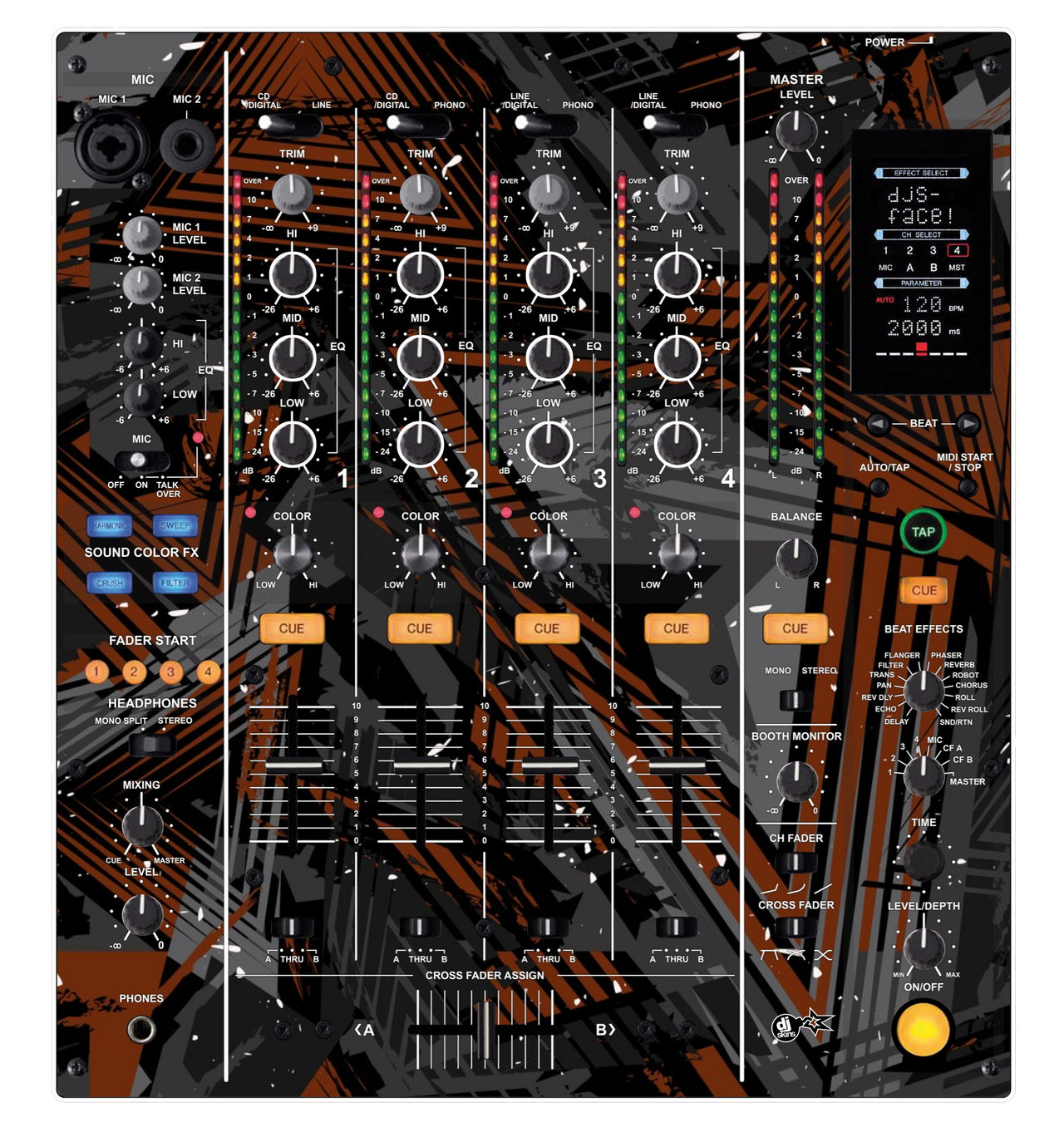 Pioneer DJ DJM 800 Skin Ridge Brown