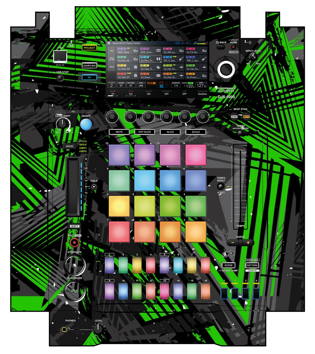 Pioneer DJ DJS 1000 Skin Ridge Green