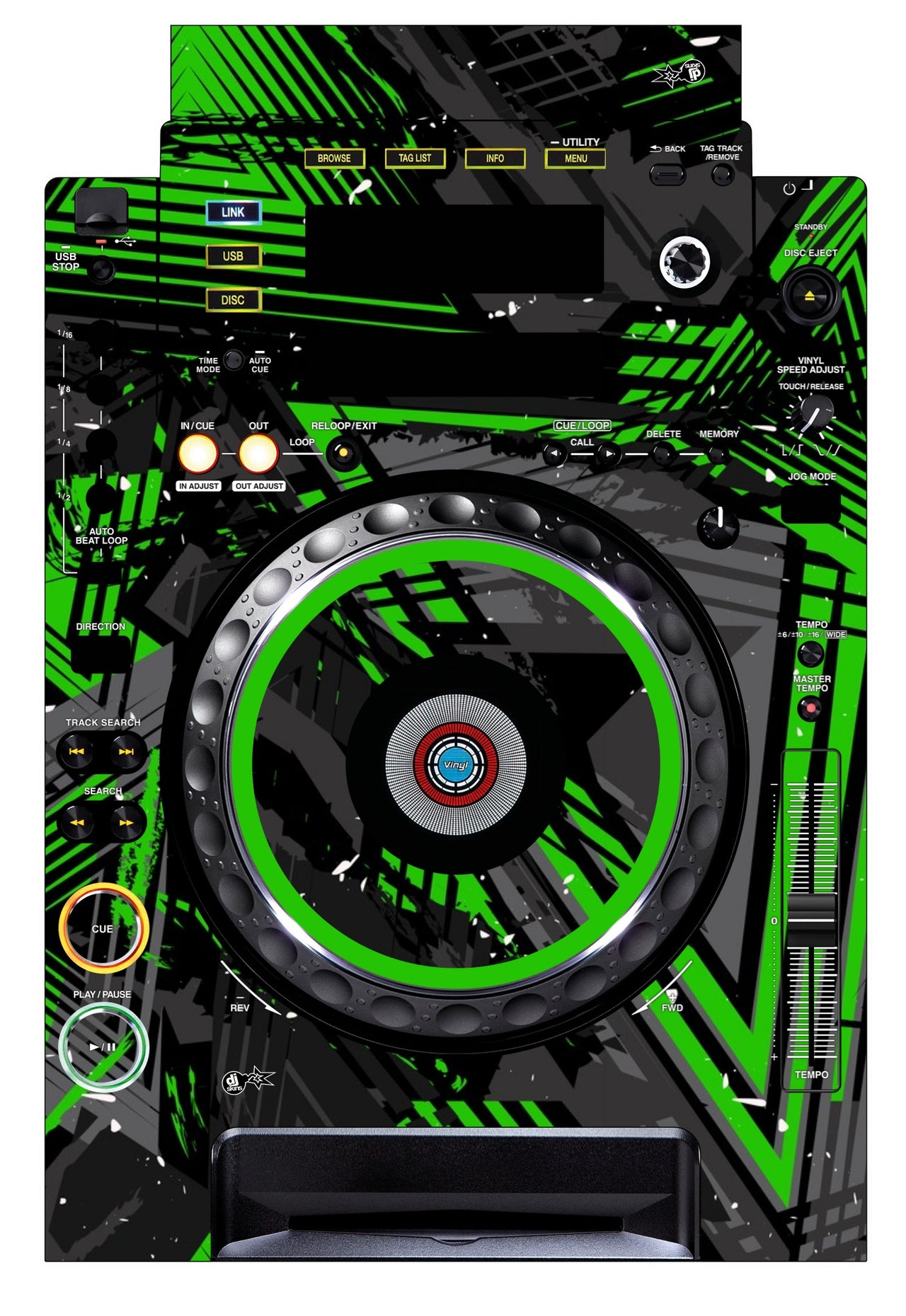 Pioneer DJ CDJ 900 Skin Ridge Green