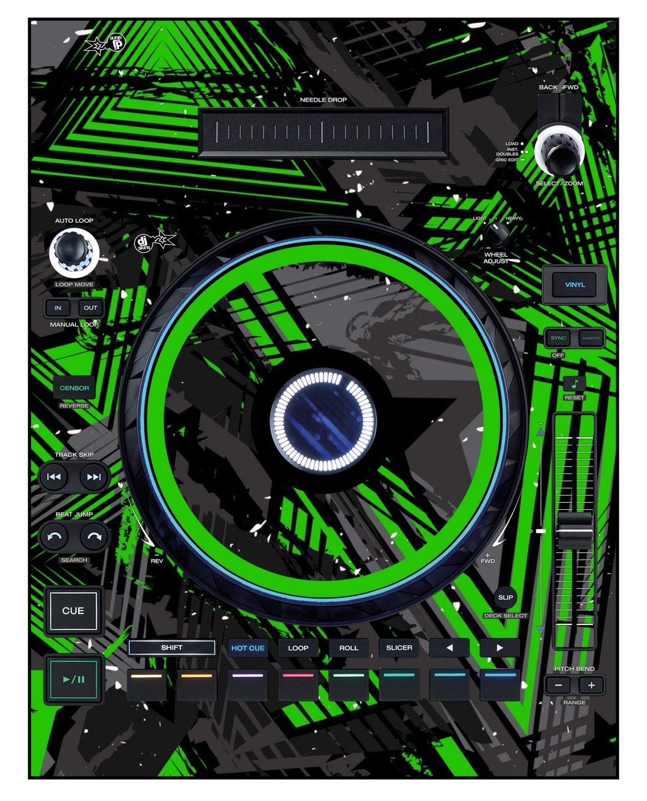 Denon DJ LC 6000 Skin Ridge Green
