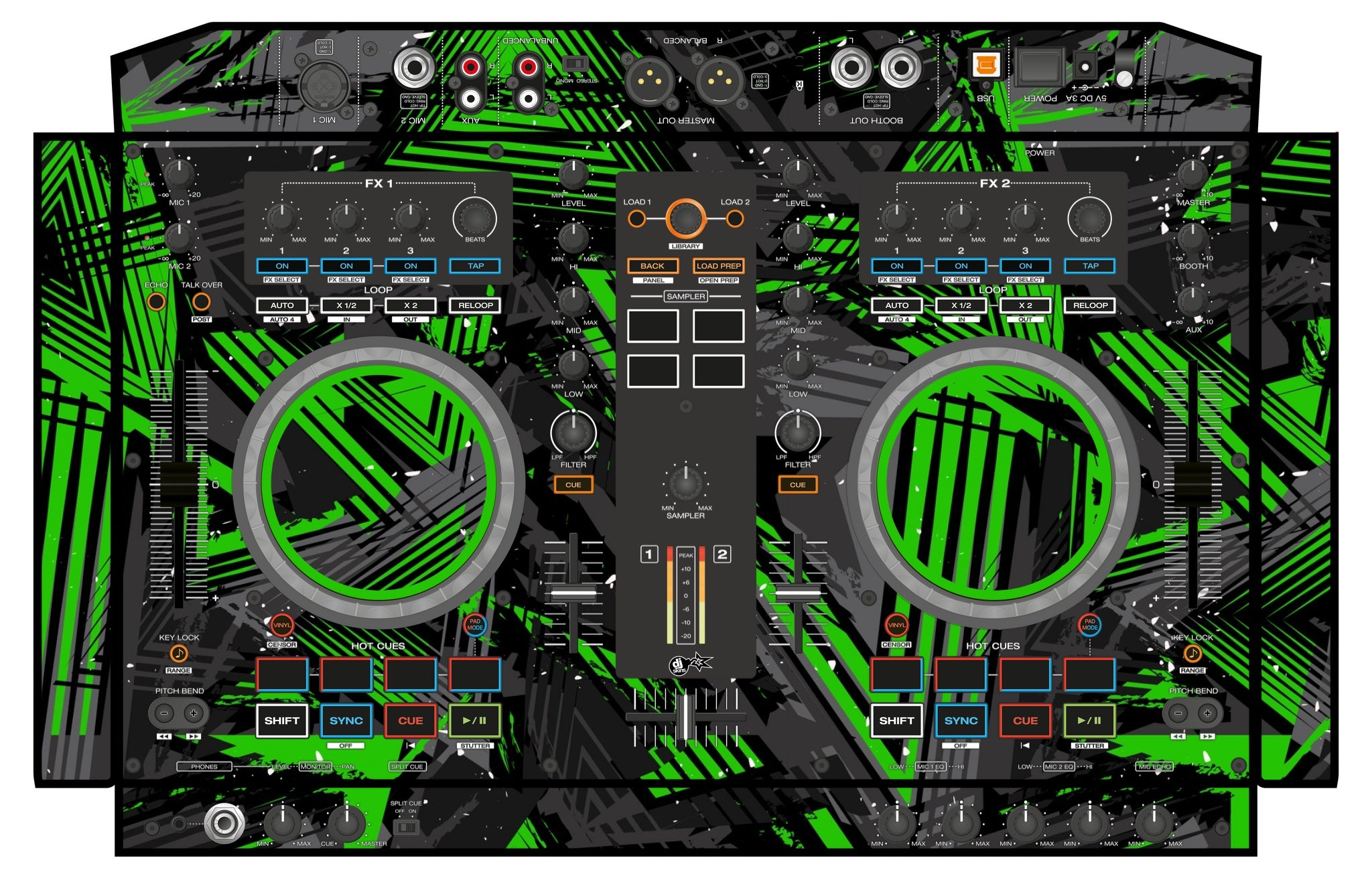 Denon DJ MC 4000 Skin Ridge Green