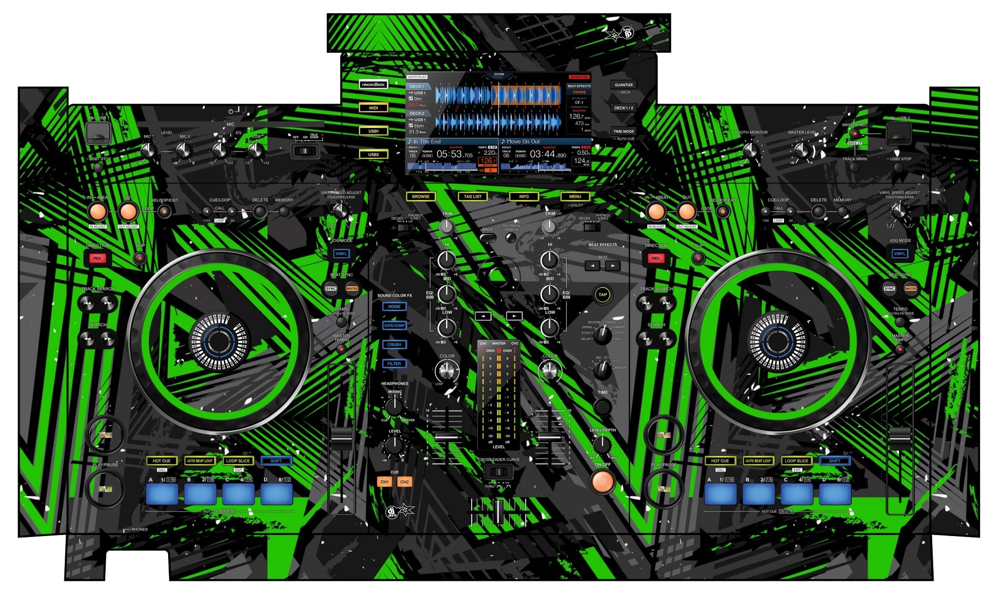 Pioneer DJ XDJ RX Skin Ridge Green