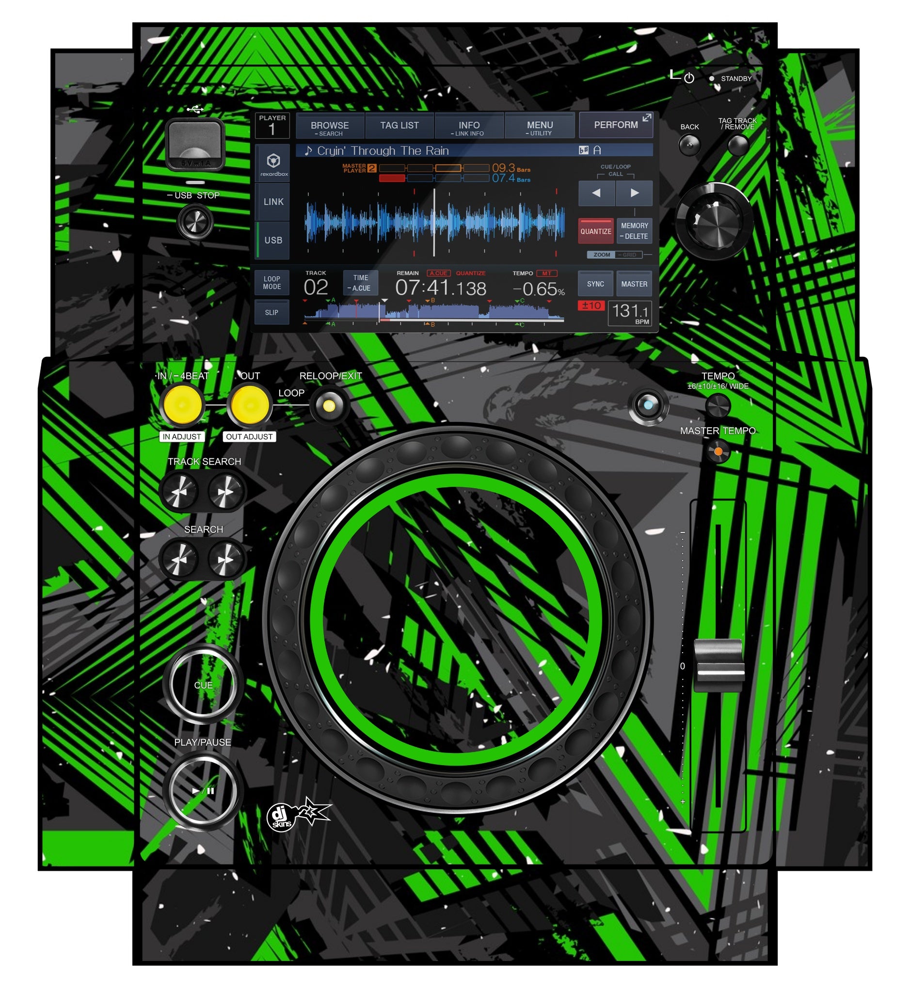 Pioneer DJ XDJ 700 Skin Ridge Green