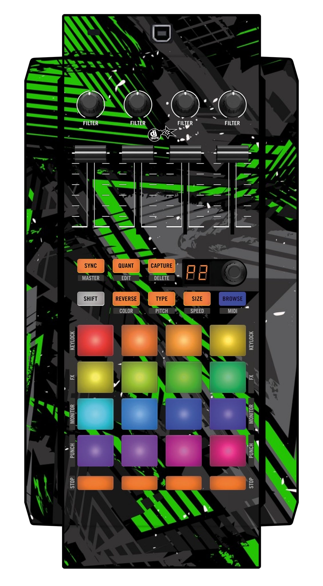 Native Instruments F1 Skin Ridge Green