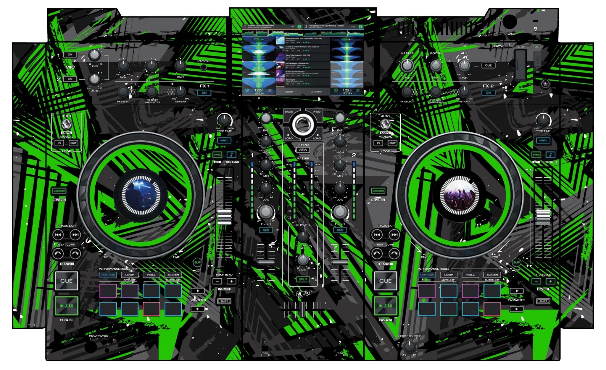 Denon DJ PRIME 2 Skin Ridge Green