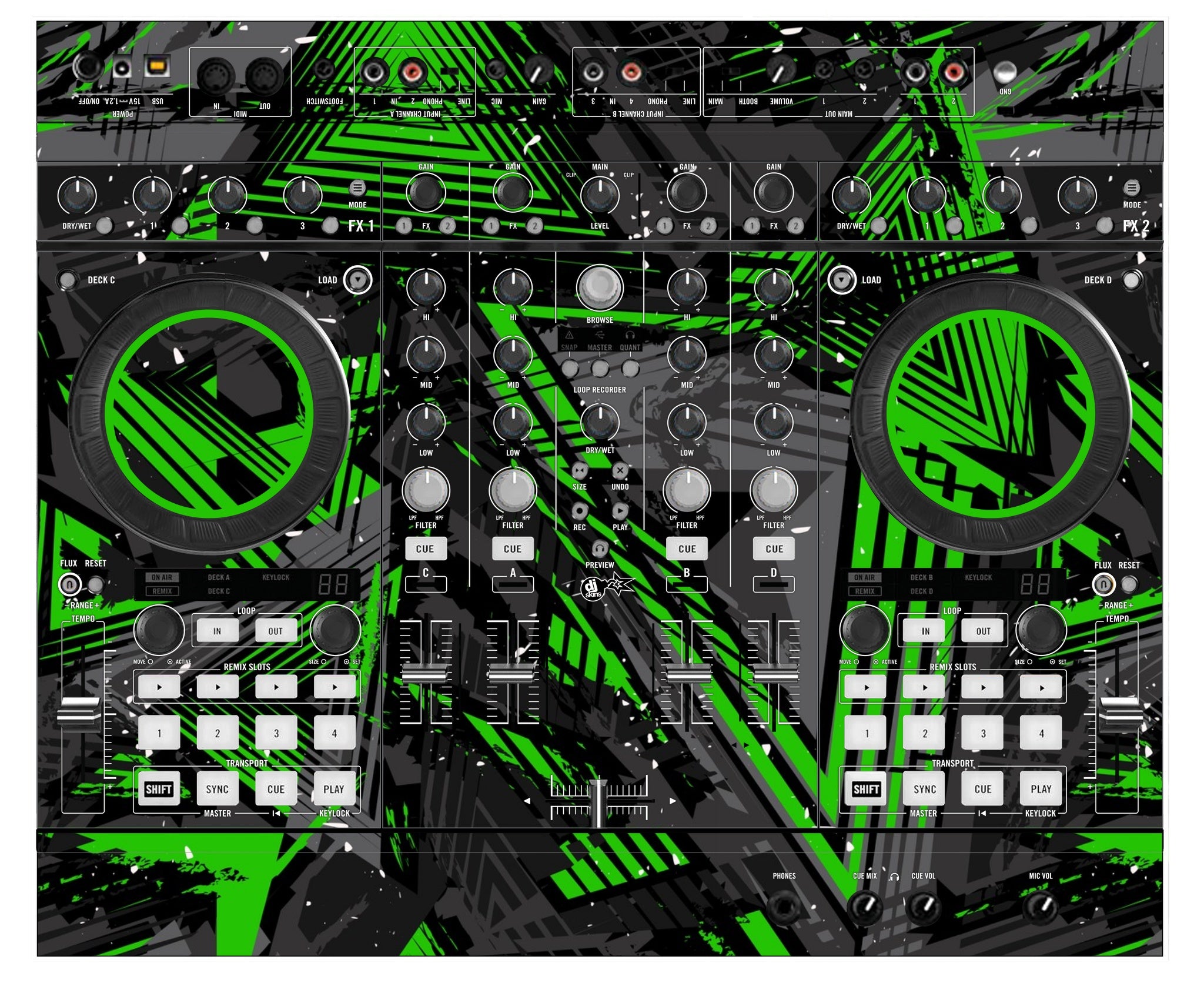 Native Instruments S4 MK2 Skin Ridge Green