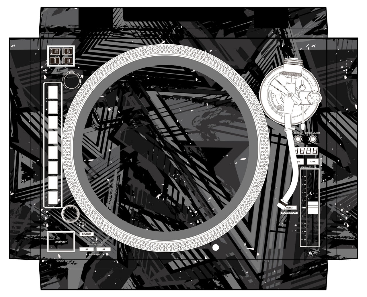 Reloop RP 8000 MK2 Skin Ridge Grey