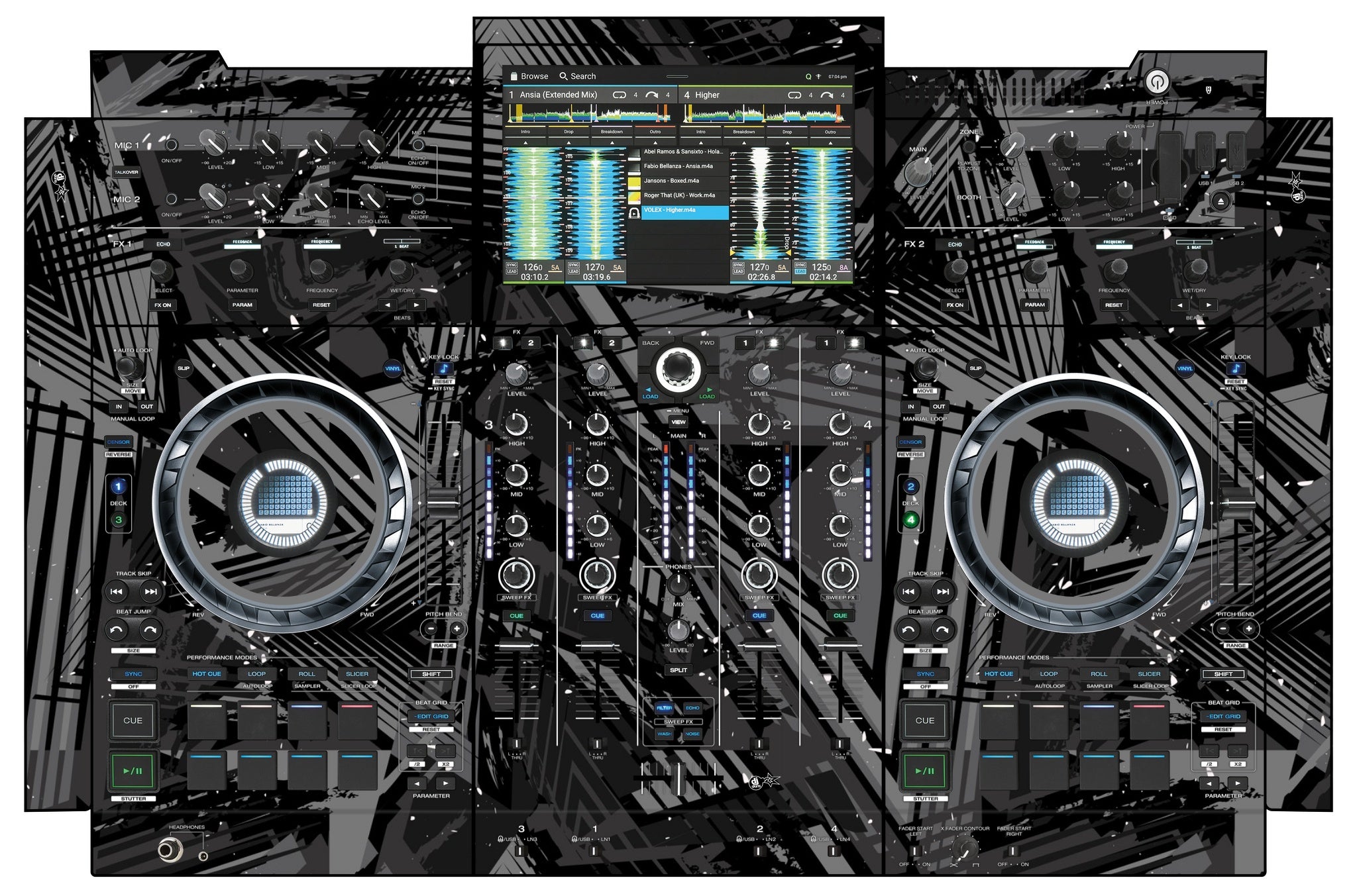 Denon DJ PRIME 4+ Skin Ridge Grey