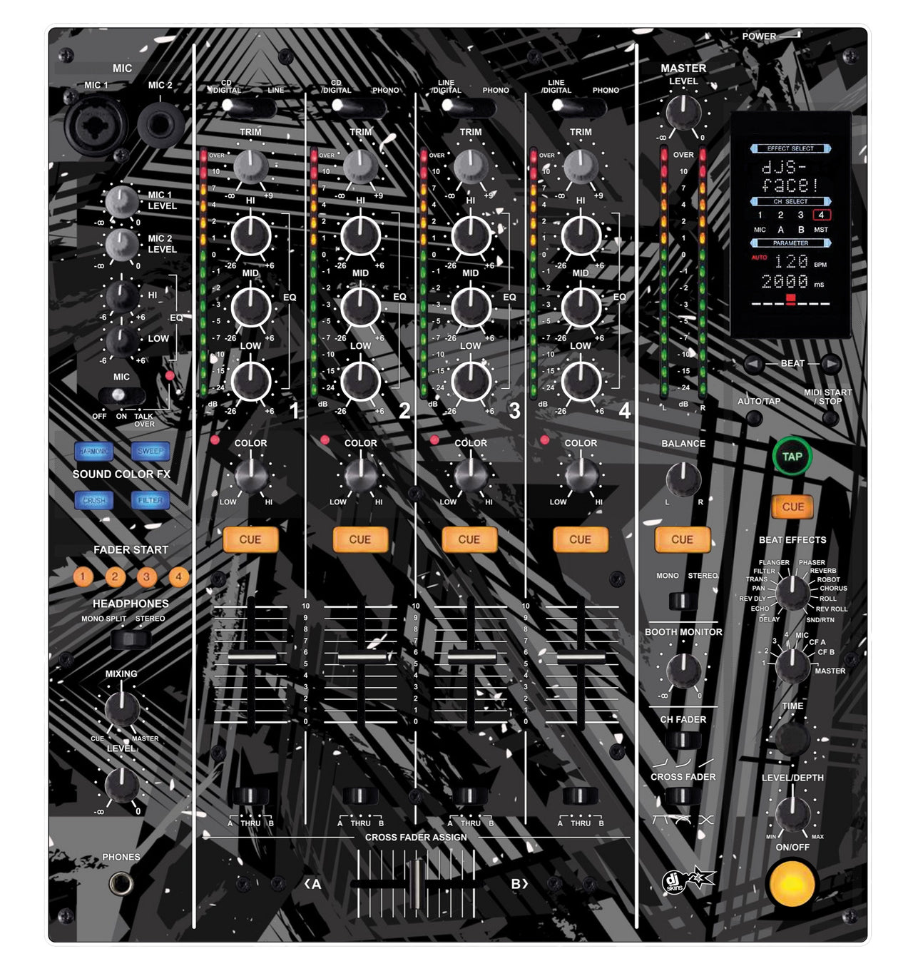 Pioneer DJ DJM 800 Skin Ridge Grey
