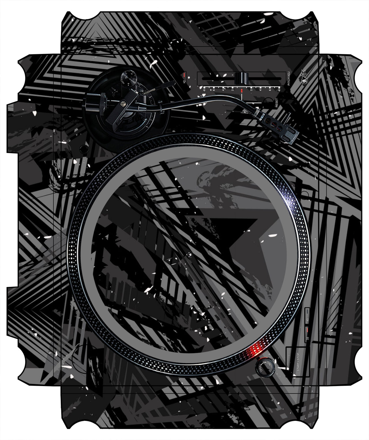 Technics 1200 / 1210 MK7 VERTICAL Skin Ridge Grey