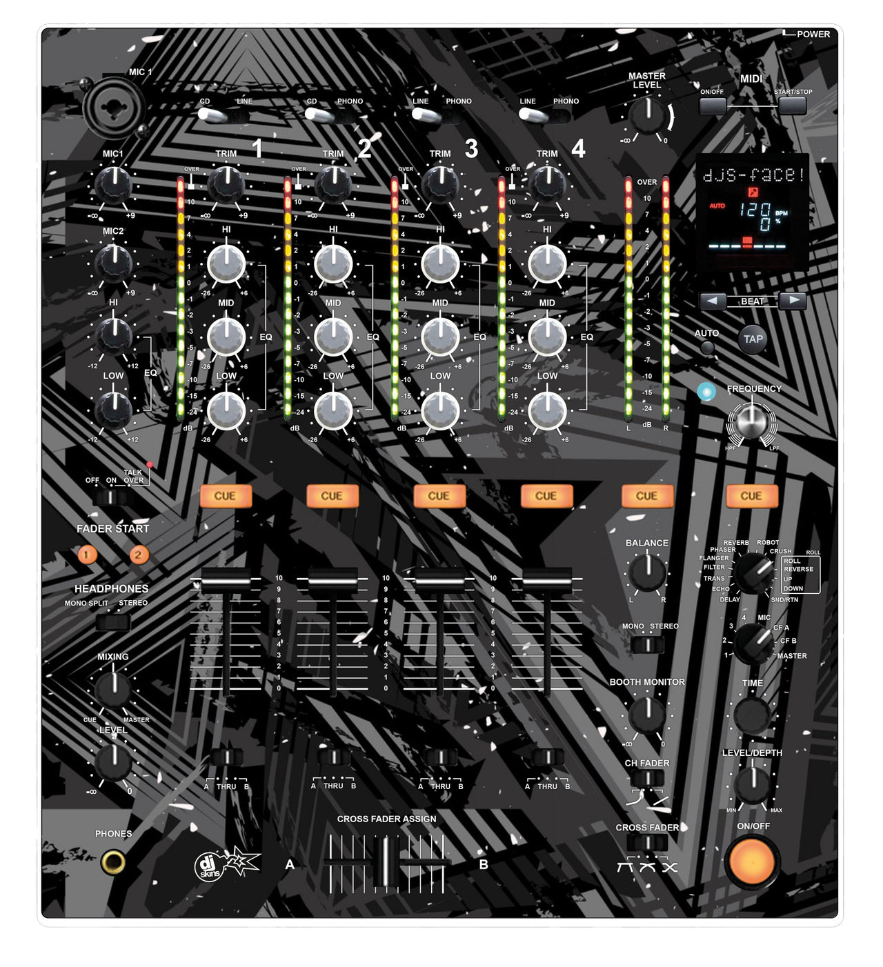 Pioneer DJ DJM 700 Skin Ridge Grey