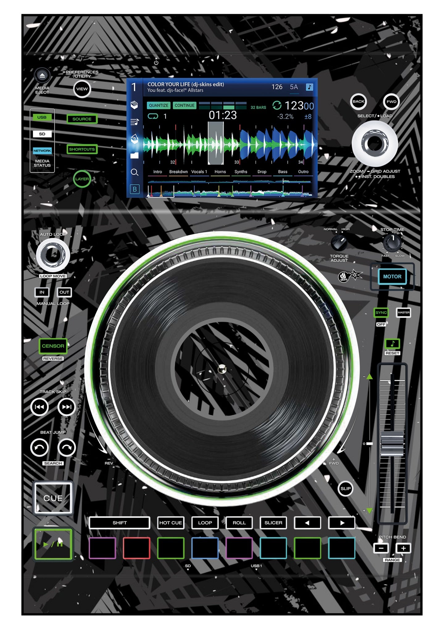 Denon DJ SC 5000 M Skin Ridge Grey