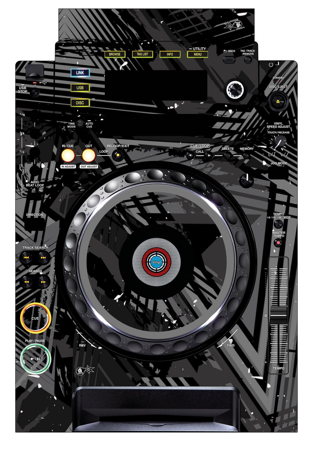 Pioneer DJ CDJ 900 Skin Ridge Grey