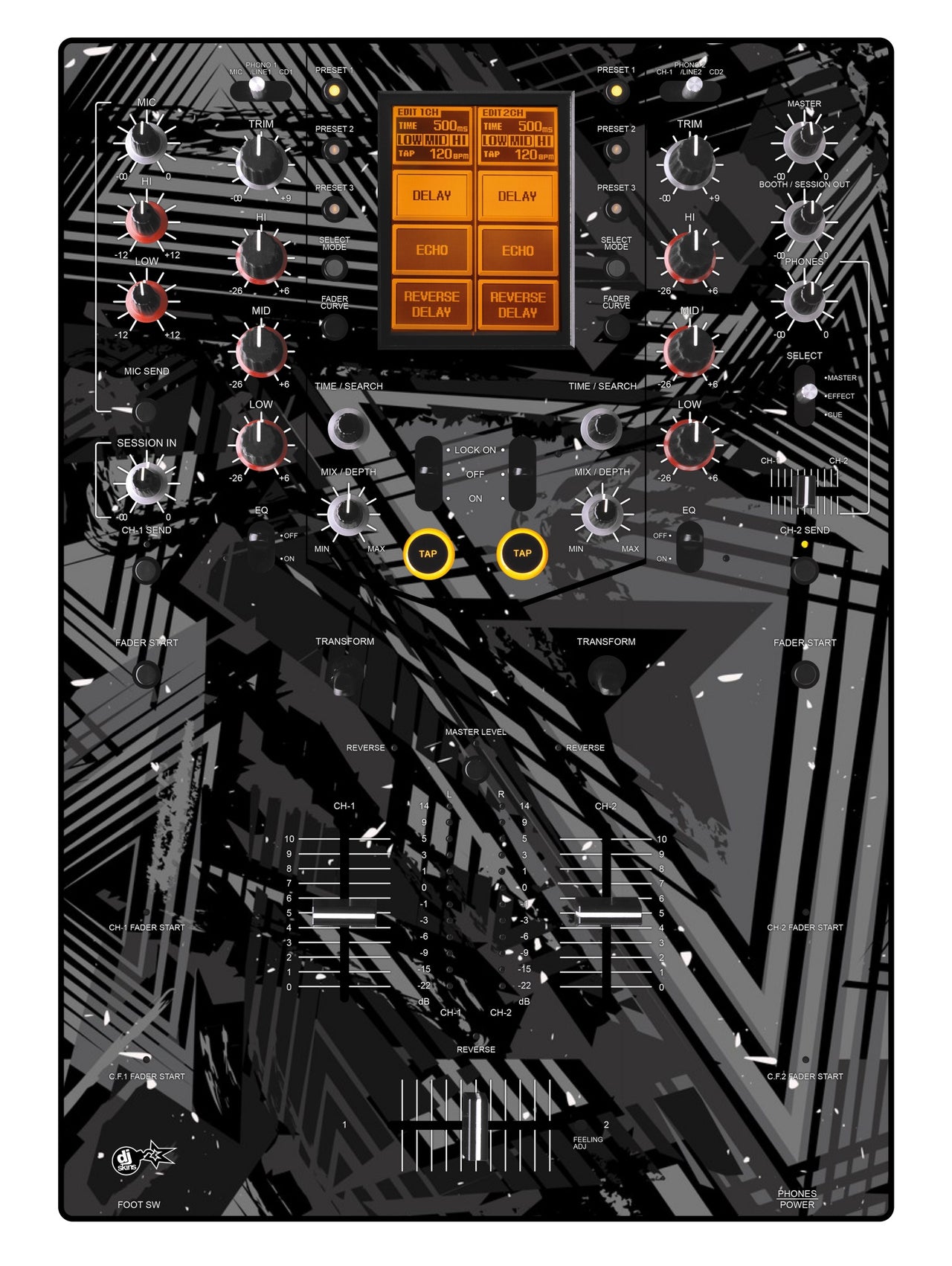 Pioneer DJ DJM 909 Skin Ridge Grey