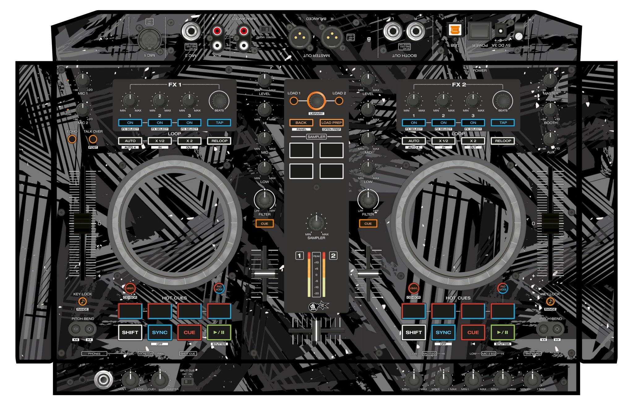 Denon DJ MC 4000 Skin Ridge Grey