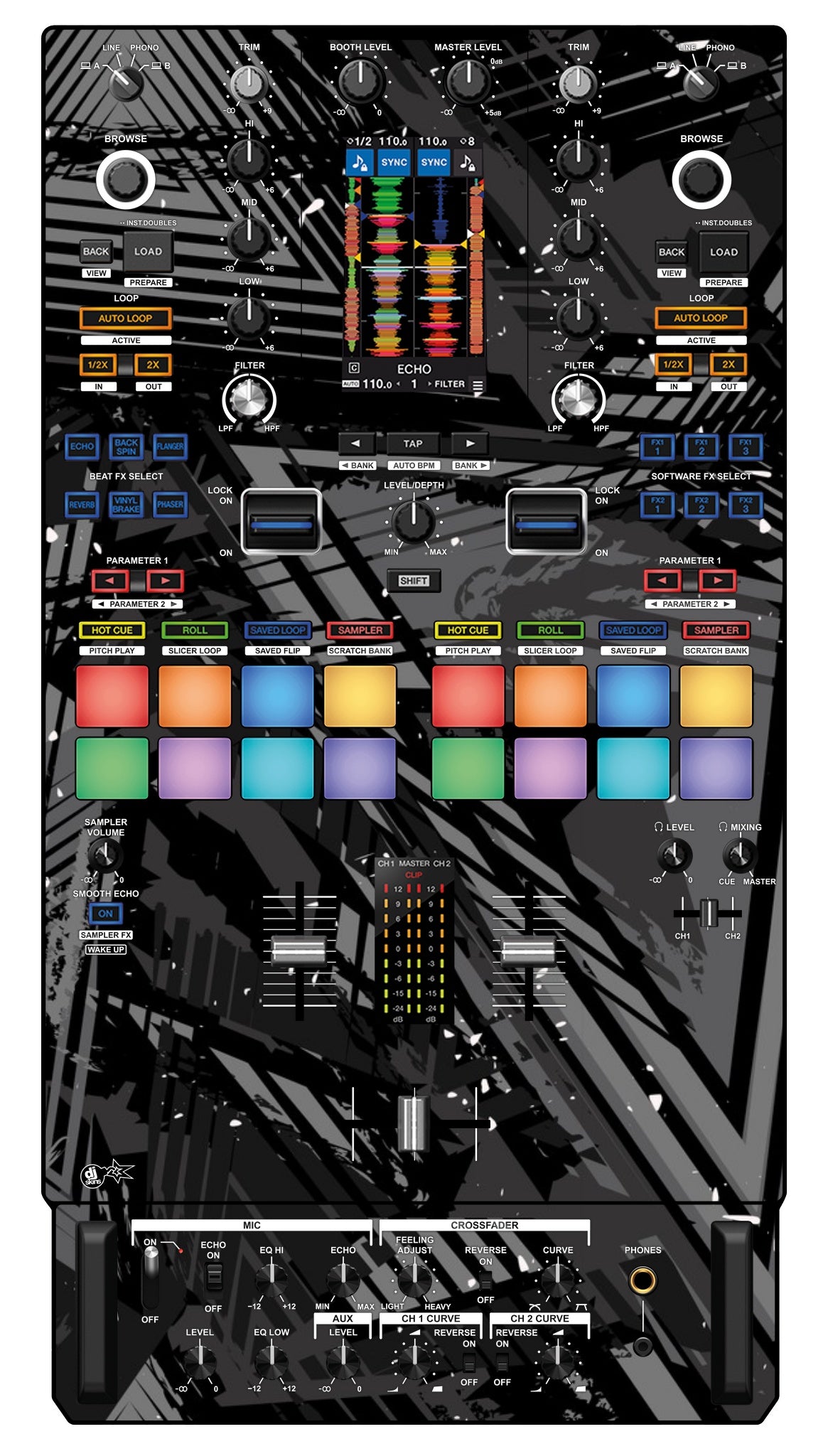 Pioneer DJ DJM S11 Skin Ridge Grey