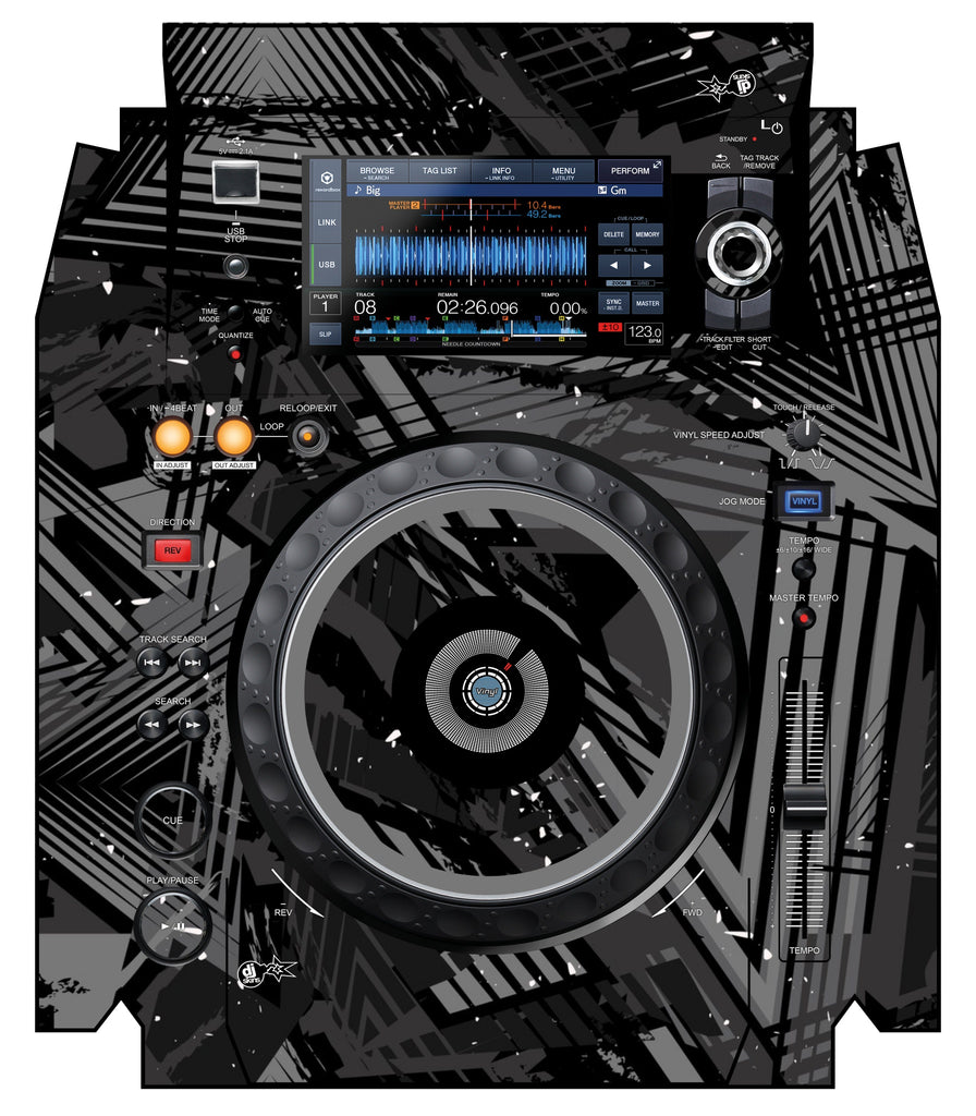 Pioneer DJ XDJ 1000 MK2 Skin Ridge Grey