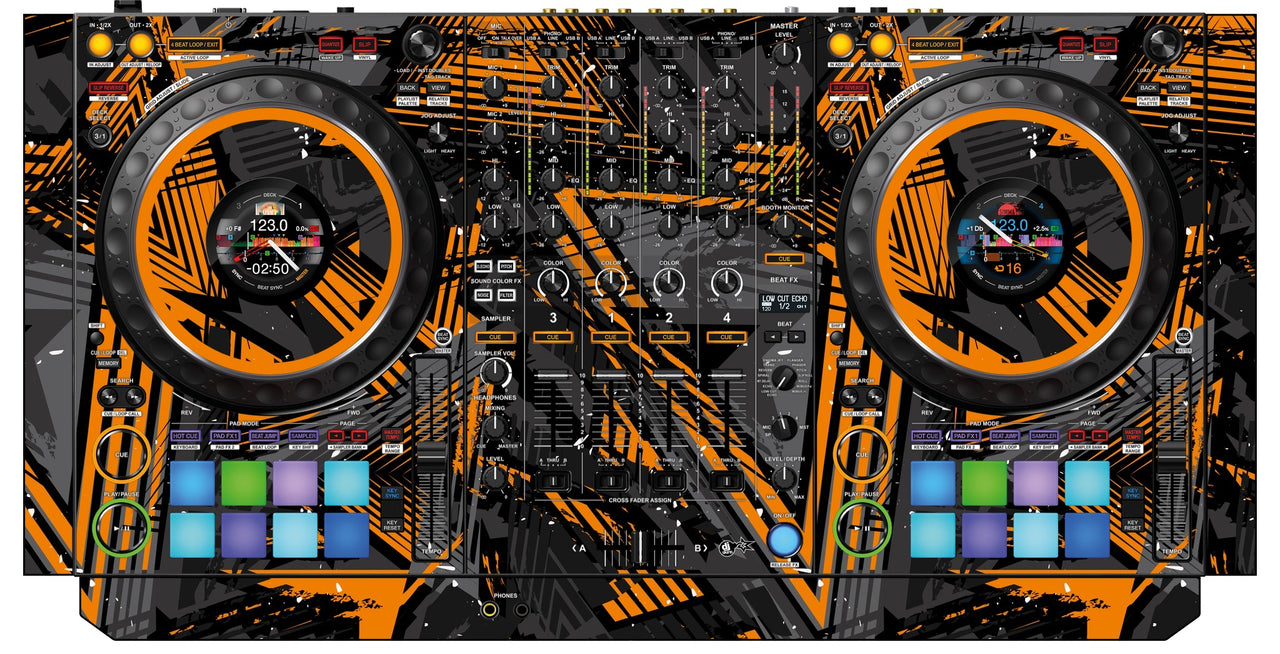 Pioneer DJ DDJ 1000 Skin Ridge Orange