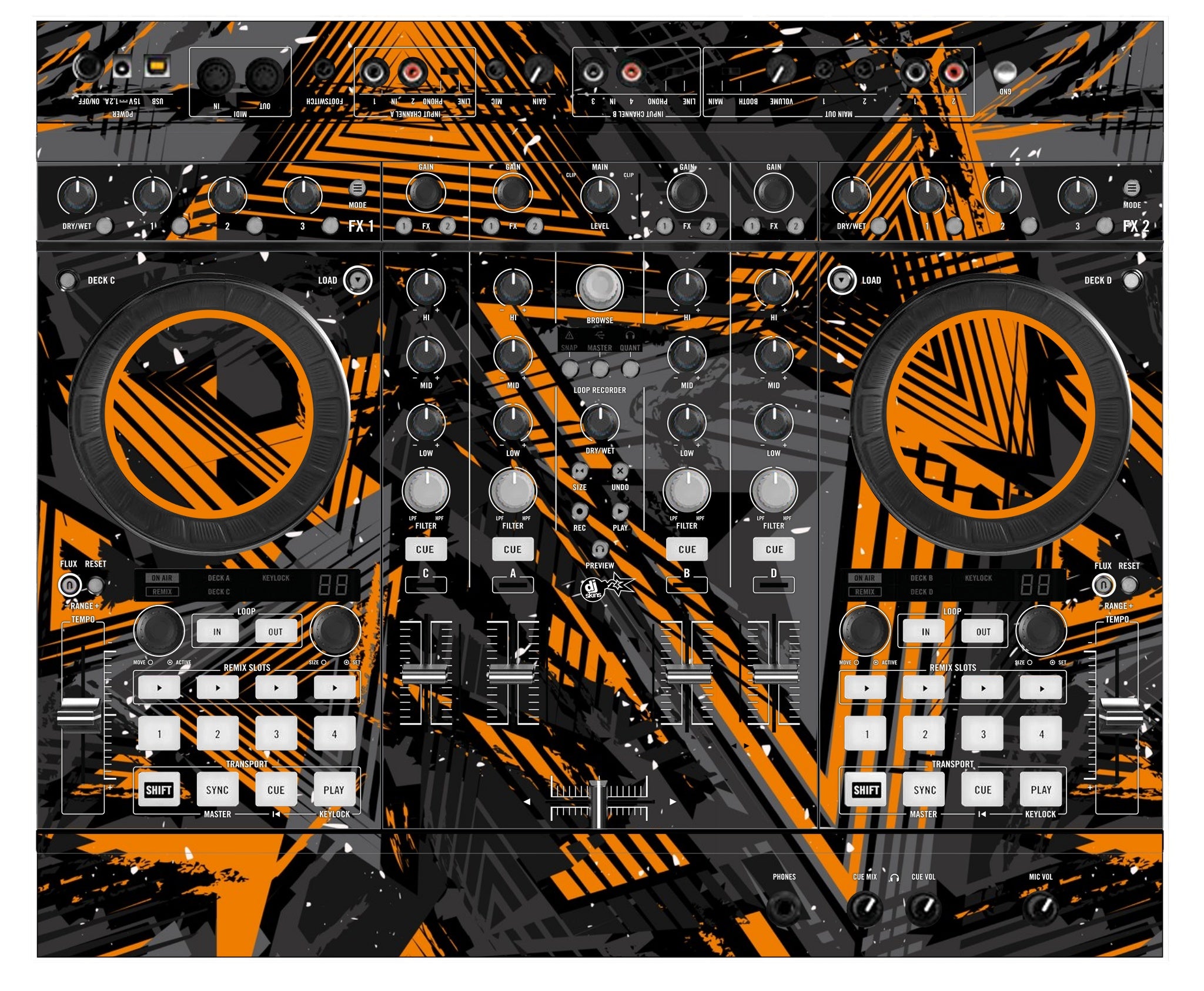 Native Instruments S4 MK2 Skin Ridge Orange