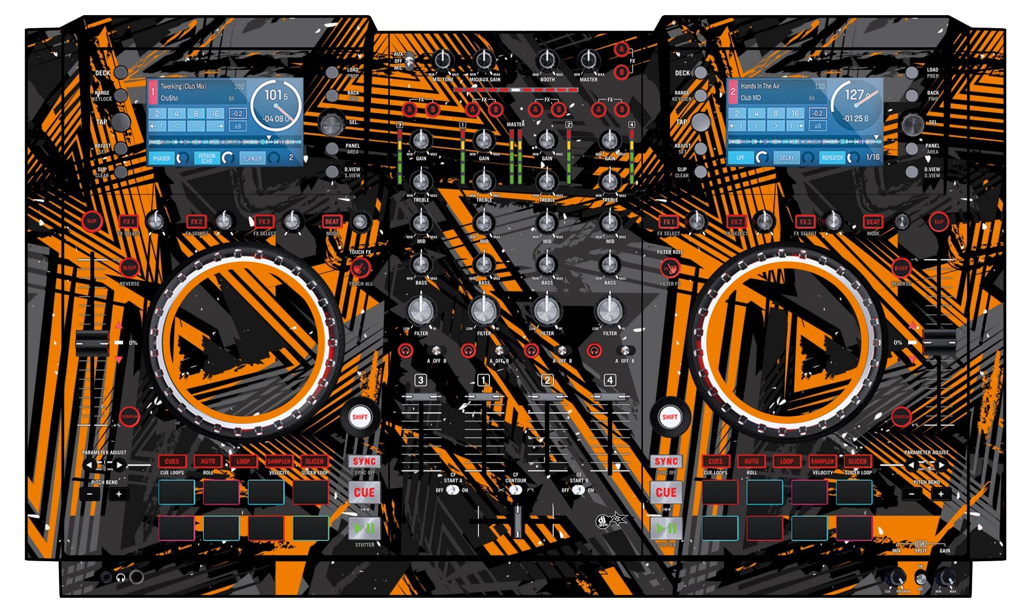 Numark NV Skin Ridge Orange