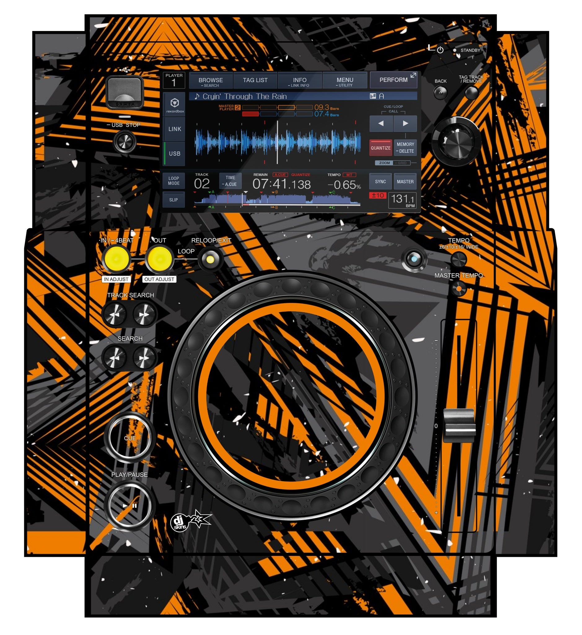 Pioneer DJ XDJ 700 Skin Ridge Orange