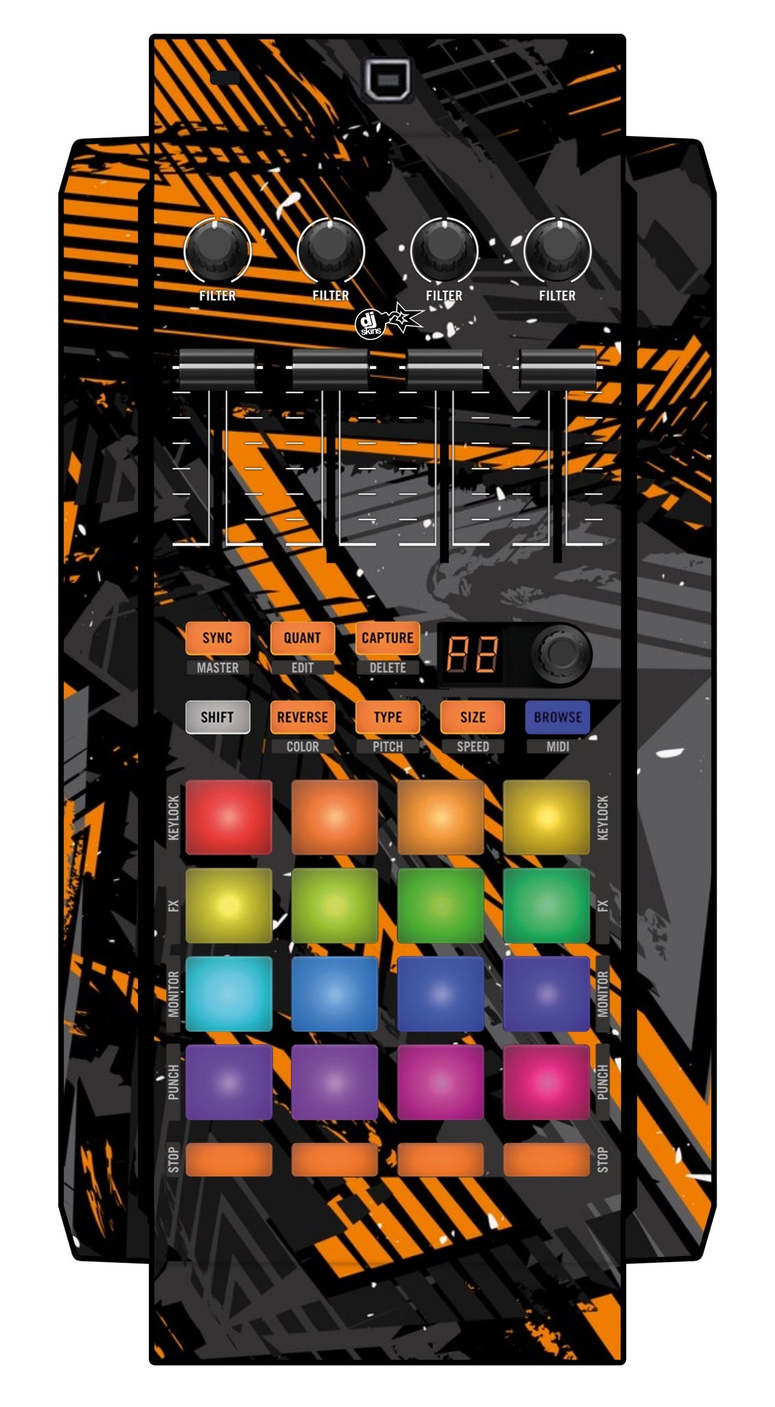 Native Instruments F1 Skin Ridge Orange