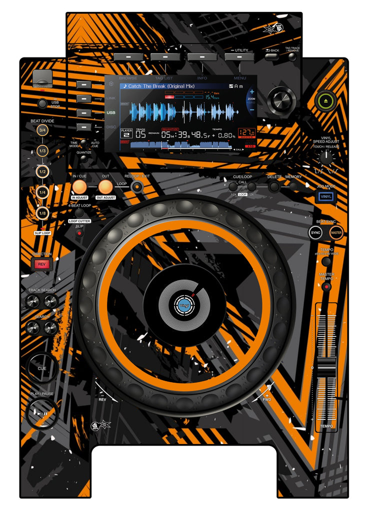 Pioneer DJ CDJ 900 NEXUS Skin Ridge Orange