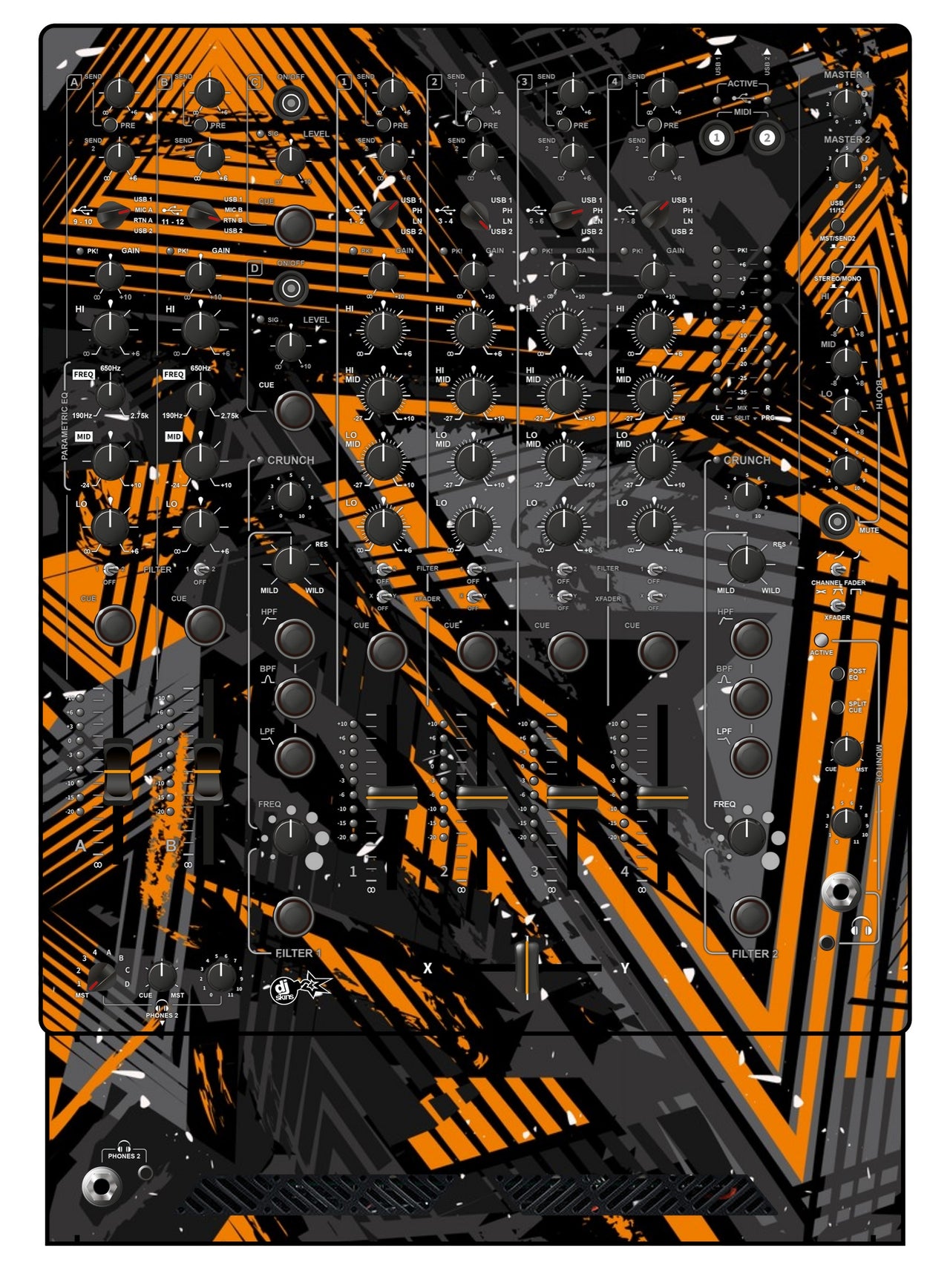 Allen and Heath XONE 96 Skin Ridge Orange