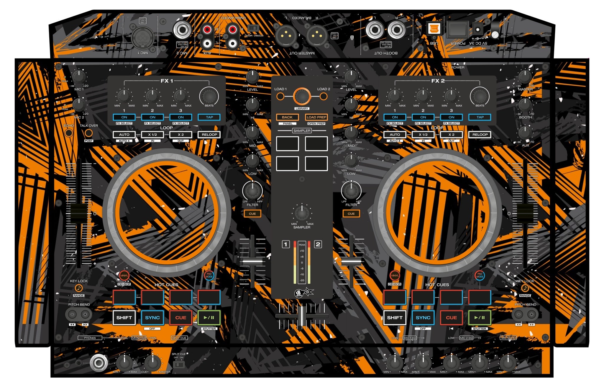 Denon DJ MC 4000 Skin Ridge Orange