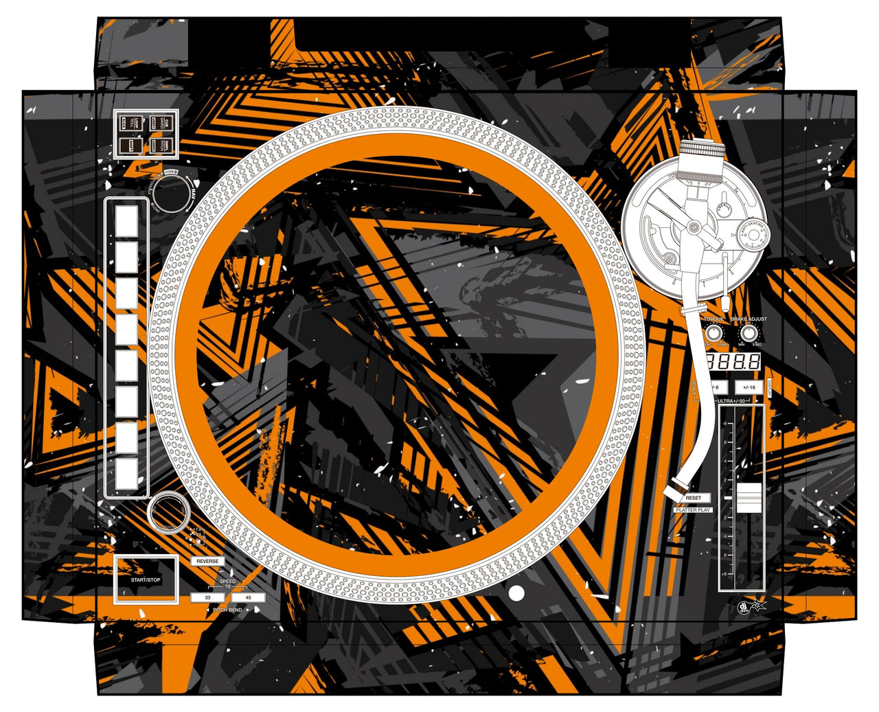 Reloop RP 8000 MK2 Skin Ridge Orange