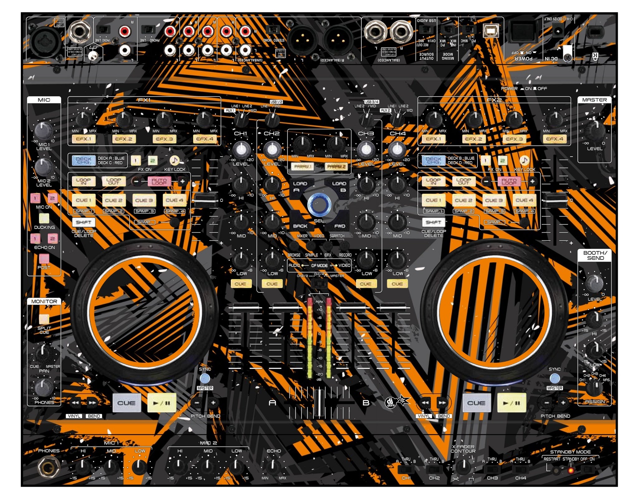 Denon DJ MC 6000 Skin Ridge Orange