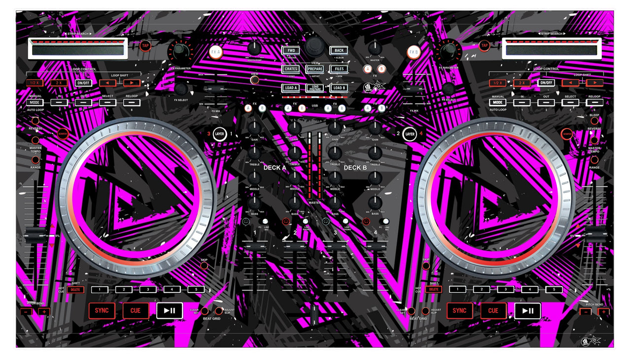 Numark NS 6 Skin Ridge Pink