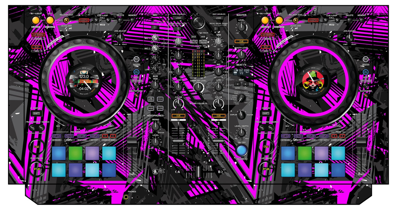 Pioneer DJ DDJ 800 Skin Ridge Pink