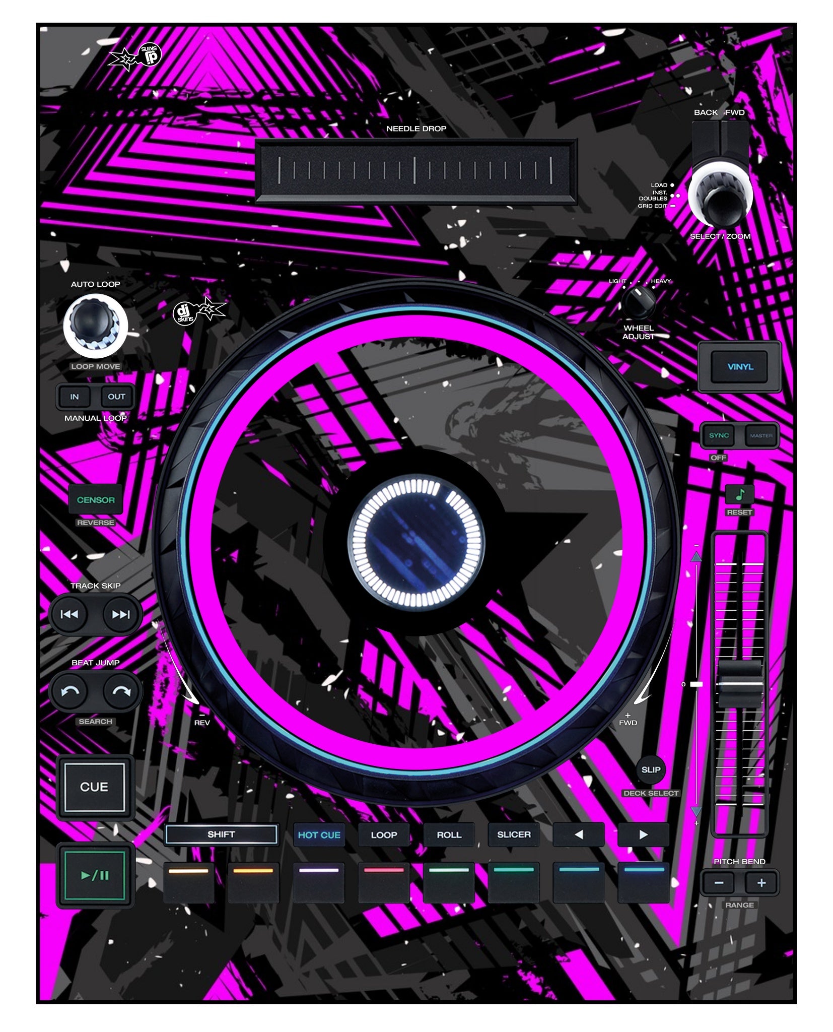 Denon DJ LC 6000 Skin Ridge Pink