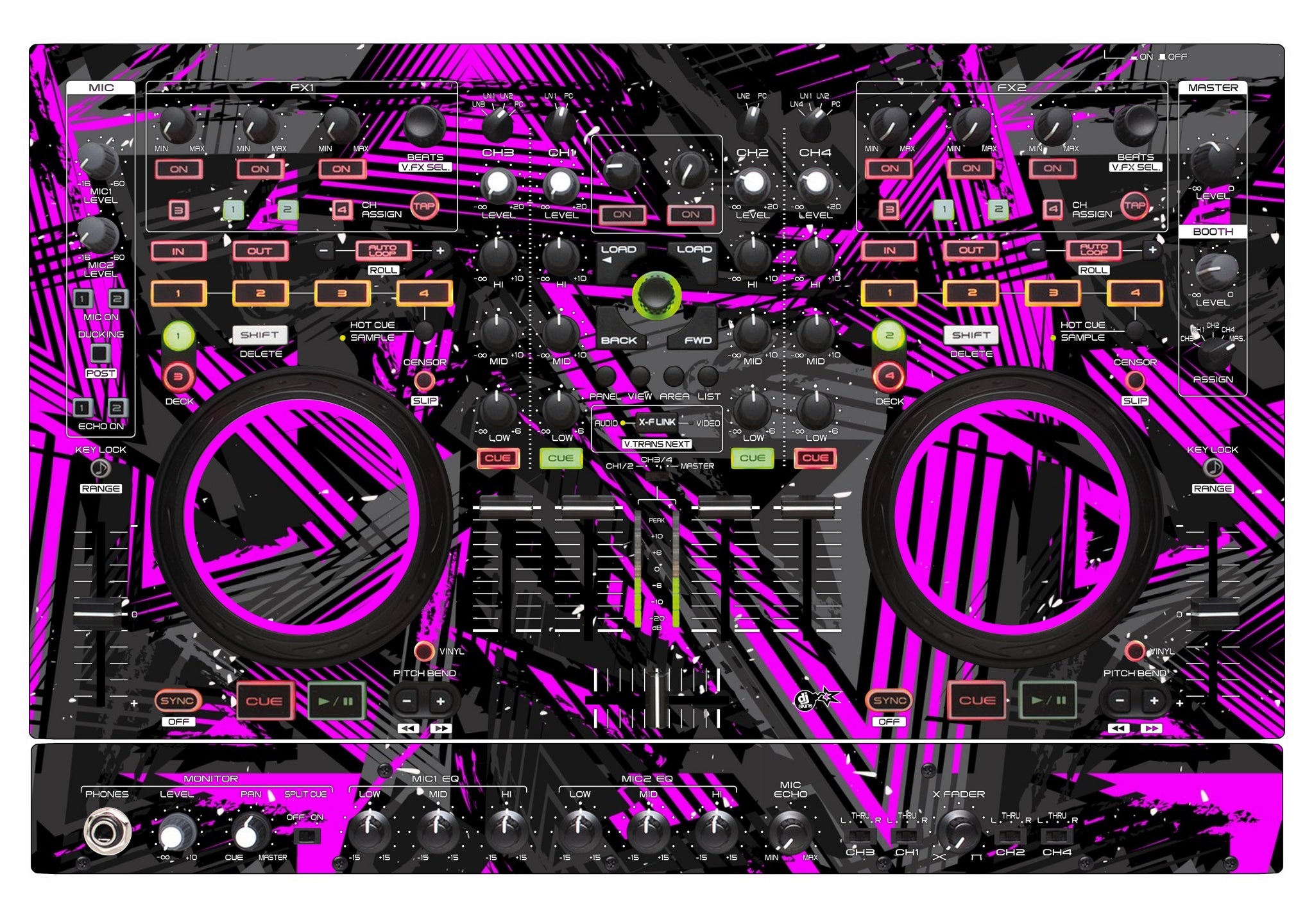 Denon DJ MC 6000 MK2 Skin Ridge Pink