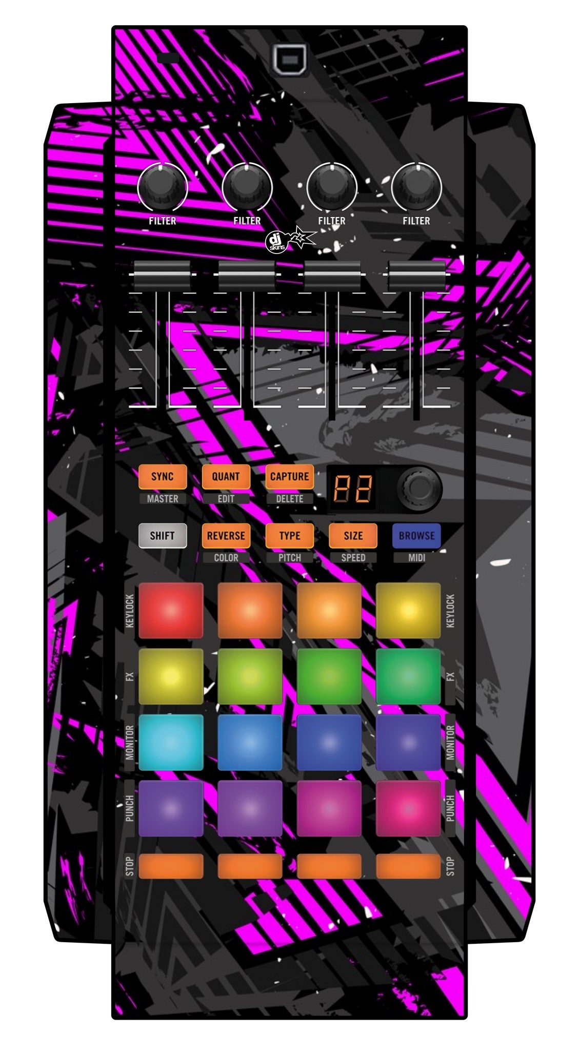 Native Instruments F1 Skin Ridge Pink