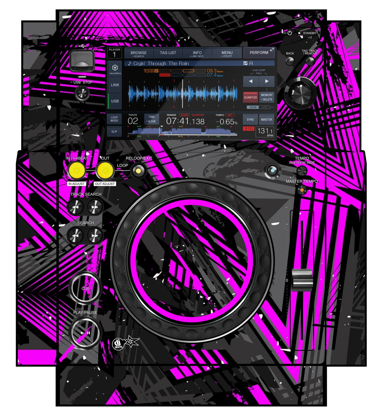 Pioneer DJ XDJ 700 Skin Ridge Pink