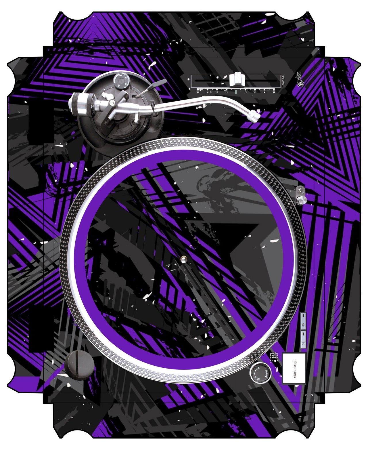 Technics 1200 / 1210 MK2 VERTICAL Skin Ridge Purple