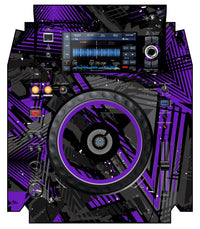 Pioneer DJ XDJ 1000 MK2 Skin Ridge Purple